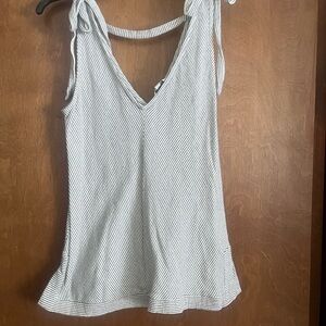 Lucky Brand Black and White Striped Tank Top